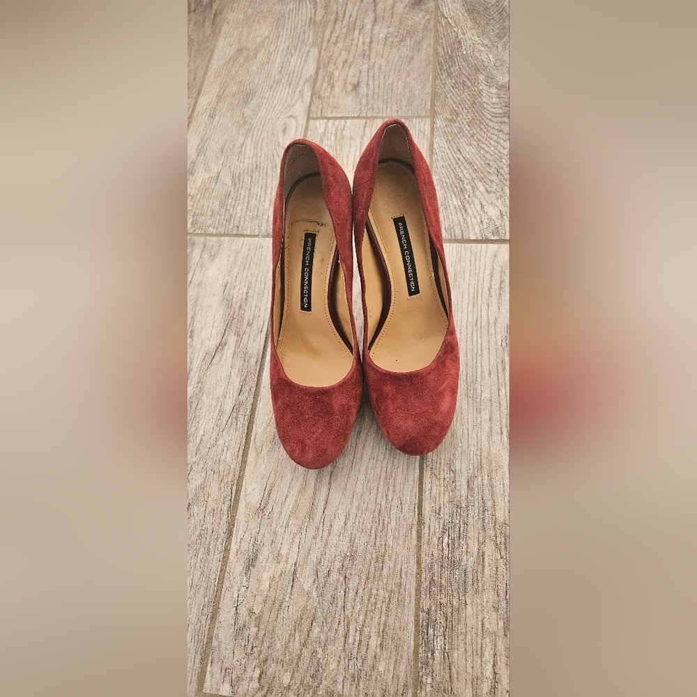French Connection Burgundy Heels